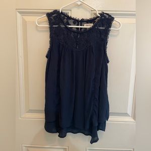 Women’s Sleeveless Navy blue top